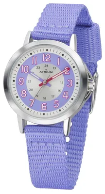 Produktbild von ATRIUM Kinder-Armbanduhr Analog Quarz Mädchen Nylon A46-18 lila