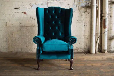 Obrázok produktu pre Krídlo Kreslo Televízny dizajn Čalúnenie Pohovka Gauč Chesterfield Textil  347