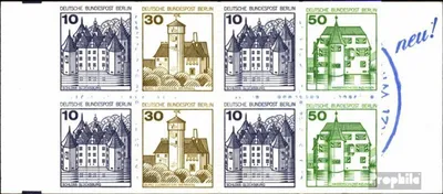 Produktbild von Briefmarken Berlin (West) 1980 Mi MH11f mit Zählbalken (kompl.Ausg.) postfrisch Burgen und Schlösser