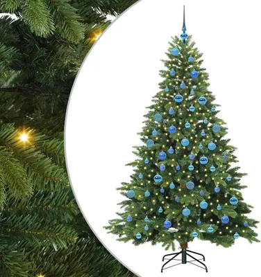 Image de vidaXL Sapin de Noël artificiel avec 300 LED Vert 180 cm PE et PVC