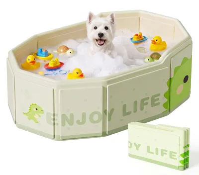 Image de Baignoire pliable pour chiens, dimensions 75 x 45 x 11 cm, idéale pour les animaux de compagnie