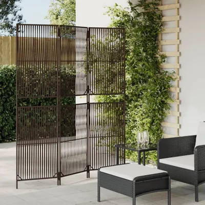 Produktbild von "2026 MODERNE"Paravent 3-tlg. Braun Poly Rattan Promotion467163 - Paravents
