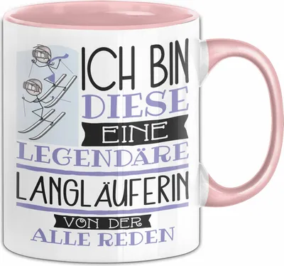 Produktbild von Langläuferin Tasse Geschenk Ich Bin Diese Eine Legendäre Langläuferin Von Der Alle Reden Geschenkidee Geburtstag Weihnachten (Rosa)