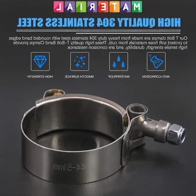 5 Stück RVS T-Bolzen-Schlauchschellen 44-51mm, Hauptbild