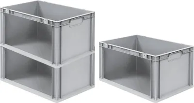 Produktbild von SuperSparSet 3x Eurobox NextGen Store | HxBxT 32x40x60cm | 65 Liter | Seite offen | Eurobehälter, Transportbox, Transportbehälter, Stapelbehälter