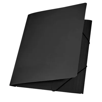 Zdjęcie produktu dla PAGNA Gummizugmappe A4 PP 3 Einschlagklappen schwarz