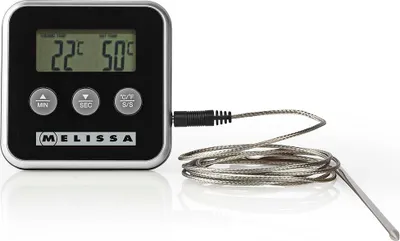 Produktbild von Melissa 16310241 - Fleischthermometer, bis zu 250°C, Alarm Timer, LCD Display