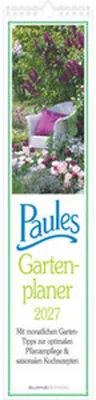 Produktbild von Gartenkalender 2027 Streifenplaner 11 x 50 cm mit Gartentipps, Mondphasen und Spiralbindung