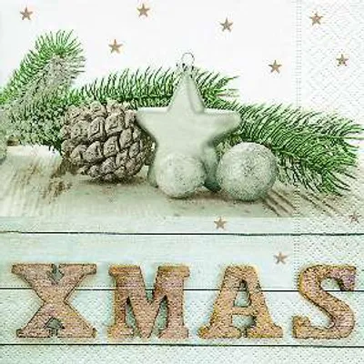Produktbild von Paper + Design 20 Servietten 25x25 cm Xmas Weihnachten 3lagig Zelltuchserviette
