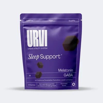 Produktbild von URVI® Sleep Support - mit Melatonin, GABA, Baldrian- & Lavendelextrakt