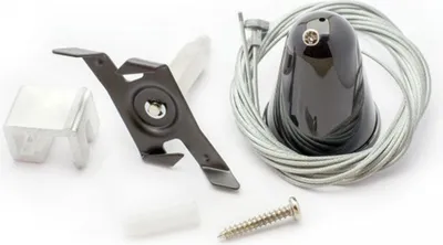 Produktbild von SPS2 Aufhänge-Set für Phasen-Schienensystem, 3m Stahlseil, schwarz