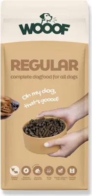 Produktbild von Hundetrockenfutter WOOOF Regular 18KG Gepresstes Hundefutter für alle Hunde