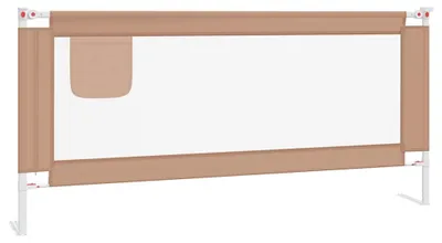 Produktbild von vidaXL Kleinkind-Bettschutzgitter Taupe 200x25 cm Stoff