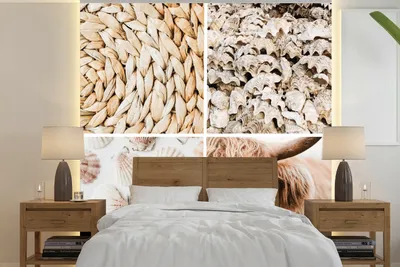 Produktbild von Fotobehang Collage Strand Deko - 350 cm breit x 350 cm hoch