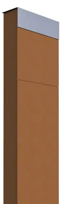 Produktbild von Standbriefkasten The Box in Rost mit Edelstahlklappe