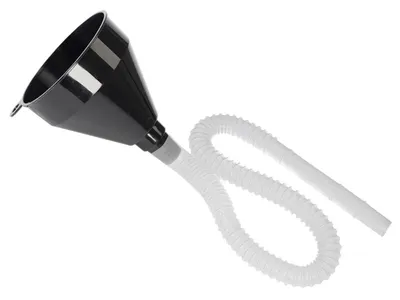 Immagine prodotto di Imbuto in plastica con tubo flessibile 530 mm, bacinella 80 mm