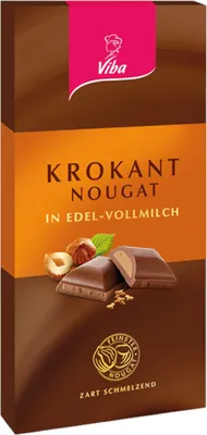 Produktbild von Krokant, Nougat-Tafelschokolade 100g