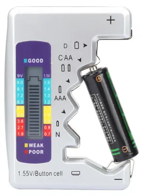 Productafbeelding van Digitale batterijtester voor AA, AAA, 9V en knoopcelbatterijen