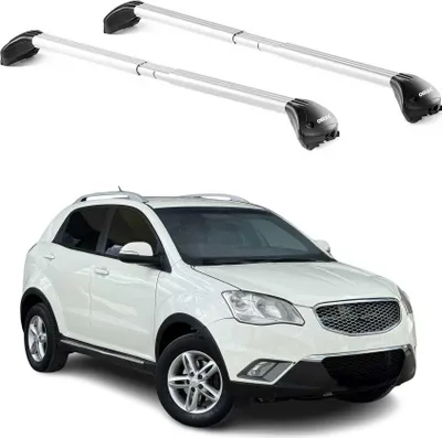 Image de Barres de toit pour Ssangyong Korando 2010-2019 5P Gris Argenté 2 pièces ABE