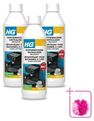 Produktbild von 3 x HG Koffiemaschine Entkalker auf Milchsäurebasis - 500 ml - Sparpackung - 3 Stücke