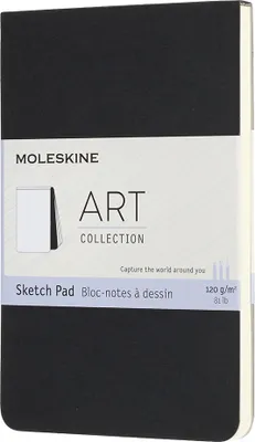 Immagine prodotto di Moleskine 8058647626826 MOLESKINE Sketchpad, L/A5, 120g/mq, cartone, nero
