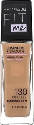 Produktbild von Maybelline Fit Me Foundation 130 Buff Beige, Pumpenflasche, Flüssigkeit, Buff Beige, normale Haut, Natürlich, Frankreich