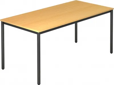 Produktbild von DORAN DR16 D - Buche 160 x 80 mit Rund-Rohr/Schwarz