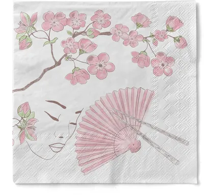 Produktbild von Tissue Serviette Asia, 40 x 40 cm, 100 Stück - Mank