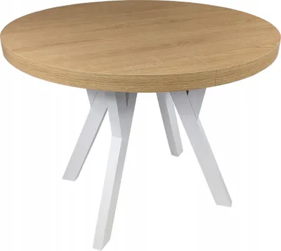 Obrázek produktu pro Rozkládací kulatý stůl dub bílý CORBRIDGE Ø90/190