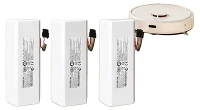 Obrázek produktu pro Náhradní baterie, kapacita 12800 mAh, kompatibilní s robotickými vysavači, 12800 mAh x 3