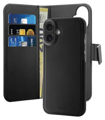 Produktbild von Puro  Wallet iPhone 16 Plus schwarz