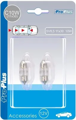 Produktbild von Autolampe 12V 10W SV8,5 11x30 2 Stück im Blister