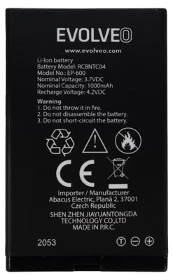 Obrázek produktu pro EVOLVEO EasyPhone XD, originální baterie, 1000 mAh