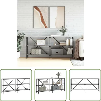 Produktbild von The Living Store Konsolentisch Grau Sonoma 160x30x75 cm Holzwerkstoff und Eisen