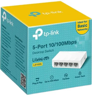 Productafbeelding van TP-Link LiteWave LS1005 - Switch - onbeheerd - 5 x 10/100 - Voor desktopgebruik