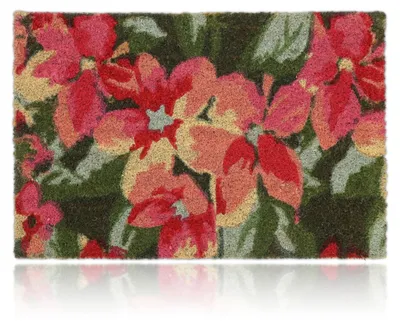 Image de Tapis d'entrée Relaxdays en fibre de coco, motif floral, 40 x 60 cm, résistant aux intempéries, dessous antidérapant, coloré, Image générée par une IA