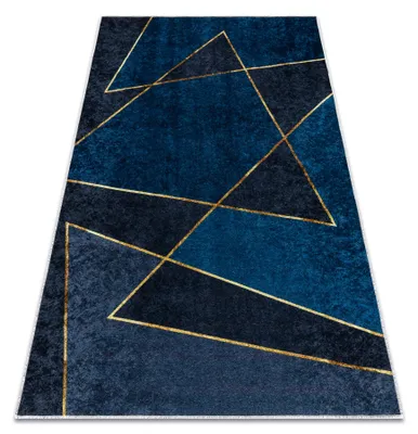 Image de Tapis lavable MIRO 52097.801 Géométrique antidérapant - bleu bleu 120x170 cm