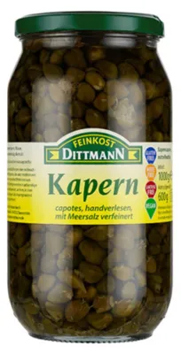 Produktbild von Dittmann Kapern mittelfruchtig wuerzig aromatisch klassisch 600 g