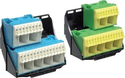 Immagine prodotto di Hager PE/N-Klemme m.Träger 2x28 Quick-Connect FZ384 (FZ384)