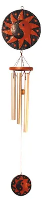 Produktbild von "Yin-Yang" Klangspiel Holz antik 12x70cm