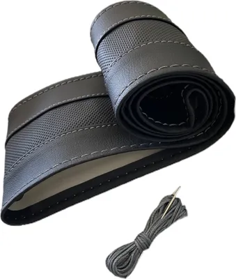 Produktbild von LB119 - Lenkradbezug 37-39 cm zum Schnüren Schwarz mit gelochte