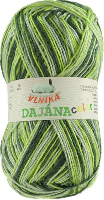 50g Strickgarn DAJANA Color 662 grün-dunkelgrau-hellgrau