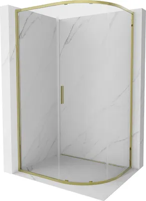 Obrázok produktu pre Polkruhový posuvný sprchový kút Mexen Exo 100 x 90 cm, transparentný, zlatý - 8131-100-090-50-00