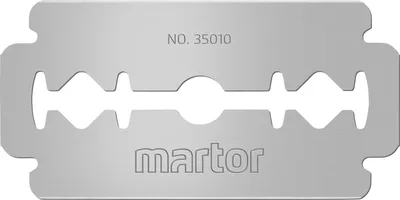 Produktbild von MARTOR 10 x INDUSTRIEKLINGE, Ersatzklingen Cuttermesser, Sicherheitsmesser, 22 mm, Scharf, Im Spender, 2-fach Nutzbar, NR. 35030