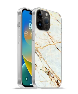Produktbild von MuchoWow® Handyhülle Schutzhülle Hülle für Apple iPhone 14 Pro Max Marmor - Gold - Luxus Silikon Softcase Handy Hülle - Hardcover - Geburtstag Teenager