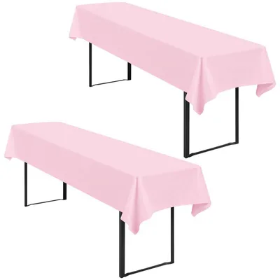 Immagine prodotto di Tovaglia per birreria, set da 2 pezzi, rosa, 100 x 250 cm, impermeabile, in poliestere