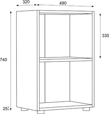 Immagine prodotto di Scaffale in legno in piedi | File cabinet salvaspazio | Dimensioni ca. H. 74 x W. 49 x D. 32 cm | Scaffale elegante | Scaffale da ufficio – Ulas 2f