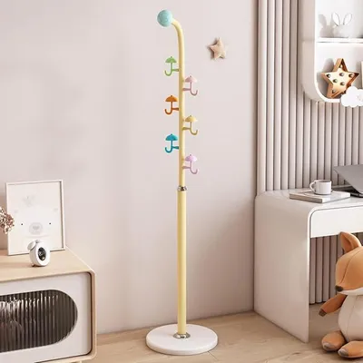 Imagen del producto de Perchero de pie metálico. Estante para ropa, bolsos y sombreros. Altura: 175 cm. Perchero para abrigos con forma de árbol, con 7 ganchos prácticos. Estante estable, ideal para la entrada o el salón
