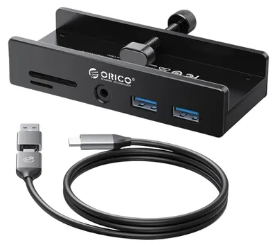 Obrázek produktu pro ORICO MH5PMM, USB 3.2 Gen 1 (3.1 Gen 1) Type-A, USB 3.2 Gen 2 (3.1 Gen 2) Type-A, MicroSD (TransFlash), SD, 5000 Mbit/s, Šedá, Hliník, ABS (akrylonitril-butadien-styren)