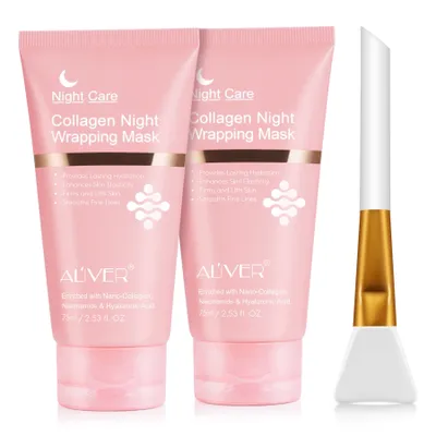 Immagine prodotto di Maschera avvolgente notturna al collagene Kollagenmaske mit Pinsel, 2x 75ml